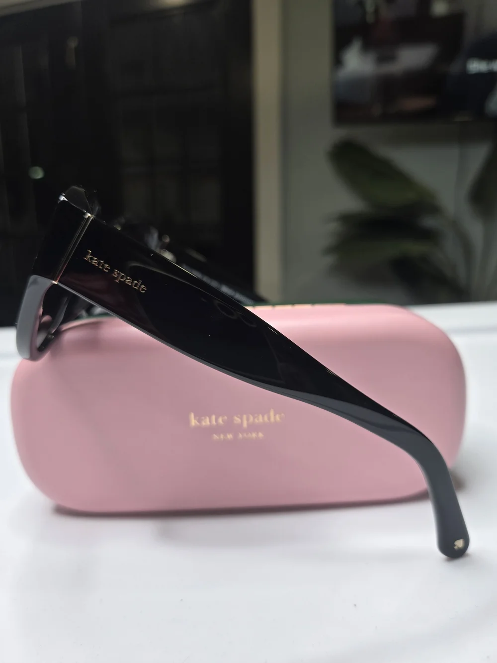 kate spade Black Cat-Eye Sunglasses with Gradient Smoke Lenses